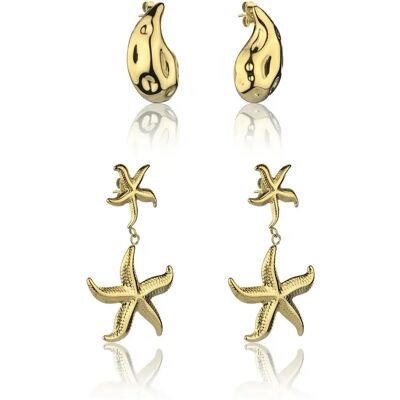 Ohrringe für Damen Amelia Parker Lirien (x2) Doré 13 mm Femme Ohrringe für Damen Amelia Parker Lirien (x2) Doré 13 mm Femme