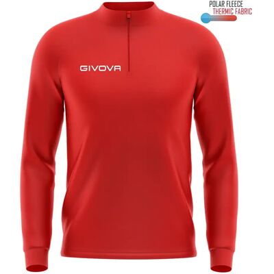 Sweatshirt 1/2 Reißverschluss Givova 500 Rouge S Mixte Sweatshirt 1/2 Reißverschluss Givova 500 Rouge S Mixte