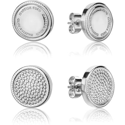 Set aus 2 Paar Damenohrringen Isabella Ford Olivia Argenté TU Femme Set aus 2 Paar Damenohrringen Isabella Ford Olivia Argenté TU Femme