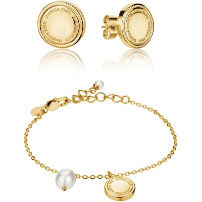 Set aus Halskette und Ohrringen für Frauen Isabella Ford Sabrina Doré TU Femme Set aus Halskette und Ohrringen für Frauen Isabella Ford Sabrina Doré TU Femme