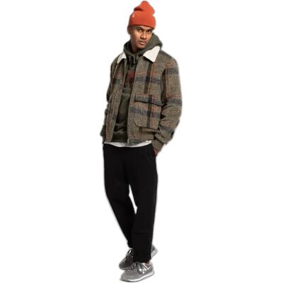 Gesteppte, karierte Fliegerjacke mit gerippten Details Revolution Vert XL Homme Gesteppte, karierte Fliegerjacke mit gerippten Details Revolution Vert XL Homme