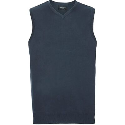 Ärmelloses Col V Pulli Russell Athletic Bleu M Homme Ärmelloses Col V Pulli Russell Athletic Bleu M Homme