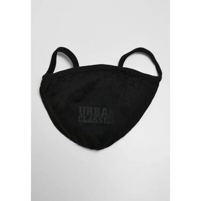 Masken Urban Classics logo print (2pcs) Noir TU Mixte Masken Urban Classics logo print (2pcs) Noir TU Mixte