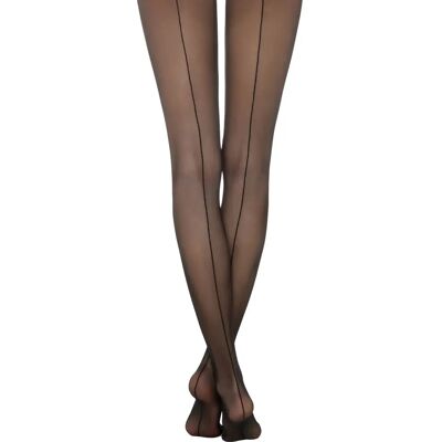 Damenstrumpfhose mit Imitationsnaht Conte Elegant Line Noir Größe 2 Femme Damenstrumpfhose mit Imitationsnaht Conte Elegant Line Noir Größe 2 Femme