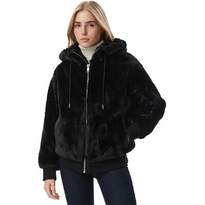 Kunstpelzjacke Damen Guess New Lucrezia Logo Noir L Femme Kunstpelzjacke Damen Guess New Lucrezia Logo Noir L Femme