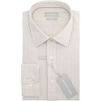 Gestreiftes Hemd Michael Kors Seersucker Beige 40 Homme Gestreiftes Hemd Michael Kors Seersucker Beige 40 Homme