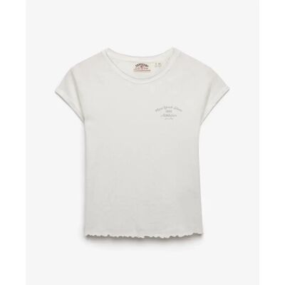 T-Shirt Superdry Graphique Slub Athletic Essentials Blanc XL Femme T-Shirt Superdry Graphique Slub Athletic Essentials Blanc XL Femme