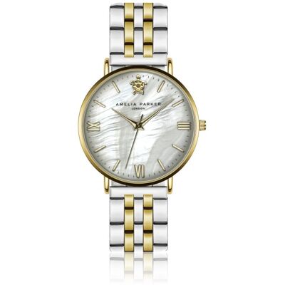 Damenuhr Amelia Parker Pearl of the Sea Gold 18x18 mm Femme Damenuhr Amelia Parker Pearl of the Sea Gold 18x18 mm Femme