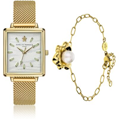 Damenuhr Amelia Parker Desert Gold 14x14 mm Femme Damenuhr Amelia Parker Desert Gold 14x14 mm Femme