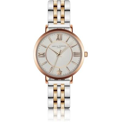 Damenuhr Amelia Parker Petite Classique Rose 14x14 mm Femme Damenuhr Amelia Parker Petite Classique Rose 14x14 mm Femme