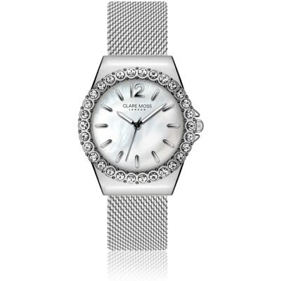 Damenuhr Clare Moss Mayfair Mesh Argenté 36 mm Femme Damenuhr Clare Moss Mayfair Mesh Argenté 36 mm Femme