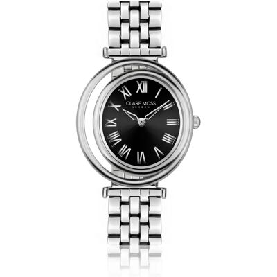 Damenuhr Clare Moss Clare Petite Link Argenté 34 mm Femme Damenuhr Clare Moss Clare Petite Link Argenté 34 mm Femme