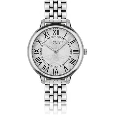 Damenuhr Clare Moss Rose Link Argenté 38 mm Femme Damenuhr Clare Moss Rose Link Argenté 38 mm Femme