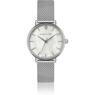 Mesh-Uhr Frau Isabella Ford Kendra Argenté 32 mm Femme Mesh-Uhr Frau Isabella Ford Kendra Argenté 32 mm Femme
