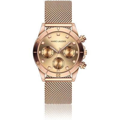 Armbanduhr mit Mesh-Armband Marc Lauder Valencia Rose 38 mm Mixte Armbanduhr mit Mesh-Armband Marc Lauder Valencia Rose 38 mm Mixte