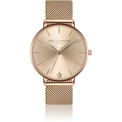 Damenuhr Amelia Parker Gold Sky Mesh Gold 38 mm Femme Damenuhr Amelia Parker Gold Sky Mesh Gold 38 mm Femme