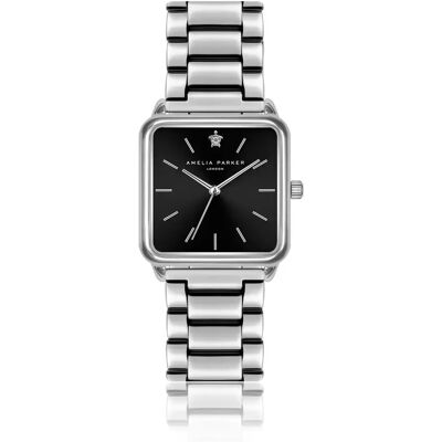Damenuhr Amelia Parker Night Voyage Link Silber 28 mm Femme Damenuhr Amelia Parker Night Voyage Link Silber 28 mm Femme