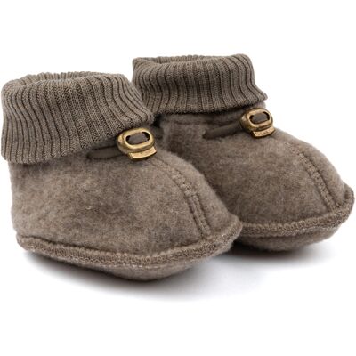 Baby Wollschuhe Mikk-Line Braun 0/1 Monat Mixte Baby Wollschuhe Mikk-Line Braun 0/1 Monat Mixte