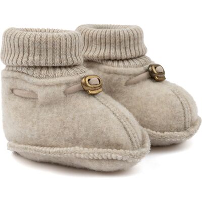 Baby Wollschuhe Mikk-Line Beige 0/1 Monat Mixte Baby Wollschuhe Mikk-Line Beige 0/1 Monat Mixte