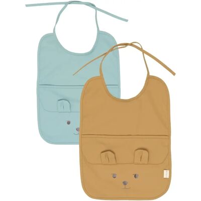 Lätzchen lang Baby Fabelab Bear (x2) Marron TU Mixte Lätzchen lang Baby Fabelab Bear (x2) Marron TU Mixte