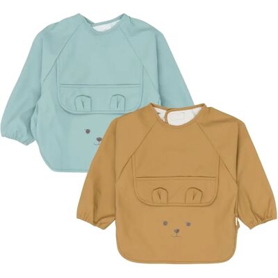 Baby Lätzchen Fabelab Bear Solid (x2) Marron TU Mixte Baby Lätzchen Fabelab Bear Solid (x2) Marron TU Mixte