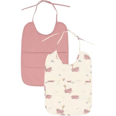Lätzchen lang Baby Fabelab Little Flyers AOP (x2) Rose TU Mixte Lätzchen lang Baby Fabelab Little Flyers AOP (x2) Rose TU Mixte