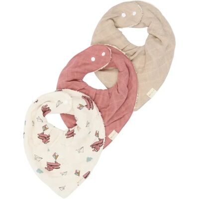 Bandana-Lätzchen Baby Fabelab Air Plane (x3) Rose TU Mixte Bandana-Lätzchen Baby Fabelab Air Plane (x3) Rose TU Mixte