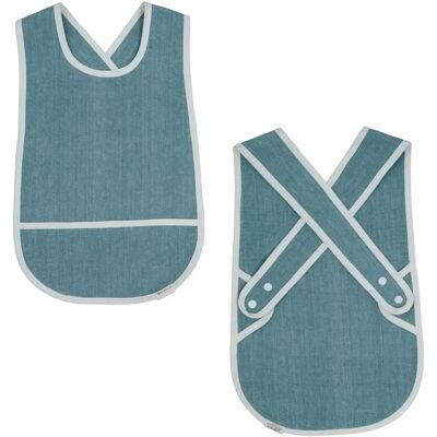Kreuzschlupf-Lätzchen für Kinder Fabelab Chambray Spruce Bleu TU Mixte Kreuzschlupf-Lätzchen für Kinder Fabelab Chambray Spruce Bleu TU Mixte