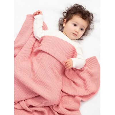 Babydecke Kite Heirloom Knit Blanket Rose TU Mixte Babydecke Kite Heirloom Knit Blanket Rose TU Mixte