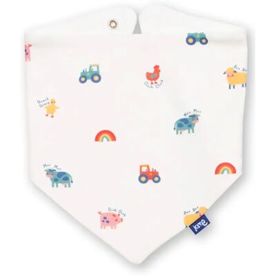 Baby-Lätzchen Kite Old MacDonald Blanc TU Mixte Baby-Lätzchen Kite Old MacDonald Blanc TU Mixte
