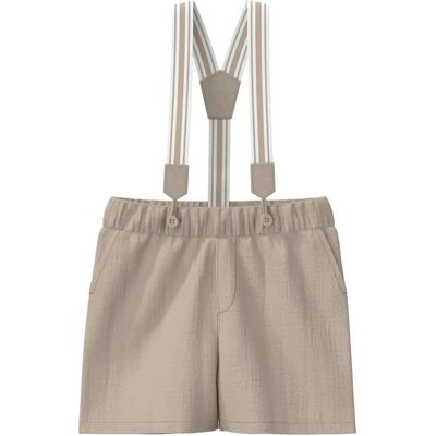 Baumwollshorts mit abnehmbaren Trägern für Babys s.Oliver Beige 2 Jahre Mixte Baumwollshorts mit abnehmbaren Trägern für Babys s.Oliver Beige 2 Jahre Mixte
