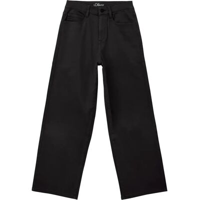 Lässige Mom-Jeans mit hoher Taille Weite Beine gefärbt Kindergröße s.Oliver Noir 12 Jahre alt Homme Lässige Mom-Jeans mit hoher Taille Weite Beine gefärbt Kindergröße s.Oliver Noir 12 Jahre alt Homme