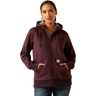 Kapuzenjacke Ariat Rebar All-Weather Sherpa Rouge L Femme Kapuzenjacke Ariat Rebar All-Weather Sherpa Rouge L Femme
