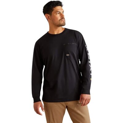 Langarmshirt Ariat Rebar Noir S Homme Langarmshirt Ariat Rebar Noir S Homme