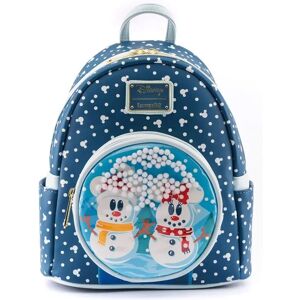 Rucksack Mädchen Loungefly Disney Snowman Mickey Minnie Bleu 22,5x26,25x11,25 cm Femme Rucksack Mädchen Loungefly Disney Snowman Mickey Minnie Bleu 22,5x26,25x11,25 cm Femme