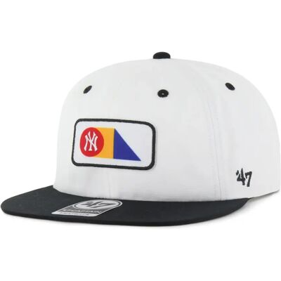 47Brand Snapback-Cap New York Yankees MLB Primary Purpose Captainrl Blanc TU Mixte 47Brand Snapback-Cap New York Yankees MLB Primary Purpose Captainrl Blanc TU Mixte