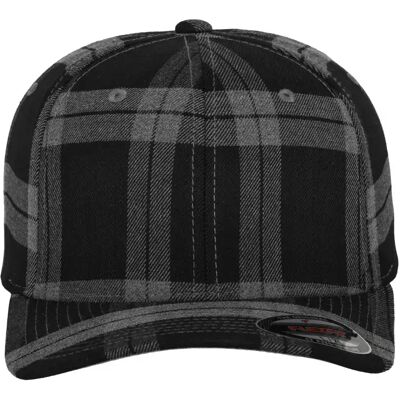 Kappe Flexfit tartan plaid Noir S/M Mixte Kappe Flexfit tartan plaid Noir S/M Mixte