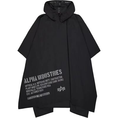 Faltbarer Regencape Alpha Industries Noir TU Mixte Faltbarer Regencape Alpha Industries Noir TU Mixte