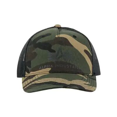 Trucker Cap Alpha Industries Camo Vert TU Mixte Trucker Cap Alpha Industries Camo Vert TU Mixte