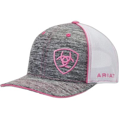 Cap trucker damen Ariat Offset Shield Gris TU Femme Cap trucker damen Ariat Offset Shield Gris TU Femme