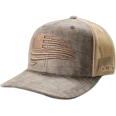 Trucker Cap Ariat Patriot Flag Marron TU Homme Trucker Cap Ariat Patriot Flag Marron TU Homme