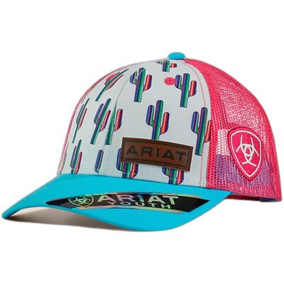 Trucker-Cap, Mädchen Ariat Cactus Print Blanc TU Femme Trucker-Cap, Mädchen Ariat Cactus Print Blanc TU Femme