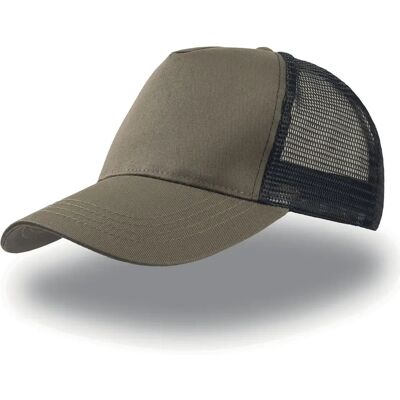 Trucker-Cap aus Baumwolle Atlantis Headwear Rapper Vert TU Mixte Trucker-Cap aus Baumwolle Atlantis Headwear Rapper Vert TU Mixte
