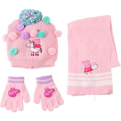 Mütze, Schal und Handschuhe Set Mädchen Cerda Peppa Pig Rose 20x2x52 cm Femme Mütze, Schal und Handschuhe Set Mädchen Cerda Peppa Pig Rose 20x2x52 cm Femme