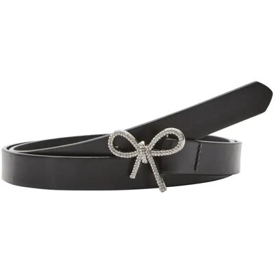 Glatte Leder-Gürtel mit Schleifen-Karabinerverschluss für Damen COMMA Noir S Femme Glatte Leder-Gürtel mit Schleifen-Karabinerverschluss für Damen COMMA Noir S Femme