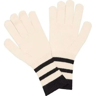 Handschuhe Damen fransa Stripy Blanc TU Femme Handschuhe Damen fransa Stripy Blanc TU Femme