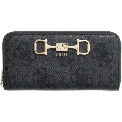Damenbörse mit Reißverschluss groß Guess Janie Logo Noir TU Femme Damenbörse mit Reißverschluss groß Guess Janie Logo Noir TU Femme