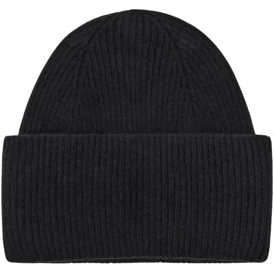 Mütze KnowledgeCotton Apparel RWS Cashmere Rib Noir TU Mixte Mütze KnowledgeCotton Apparel RWS Cashmere Rib Noir TU Mixte
