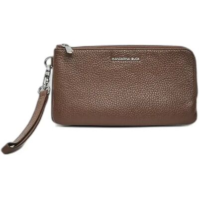 Damen Leder Geldbörse mit doppeltem Fach Mandarina Duck Marron 10x18,5x2,5 cm Femme Damen Leder Geldbörse mit doppeltem Fach Mandarina Duck Marron 10x18,5x2,5 cm Femme