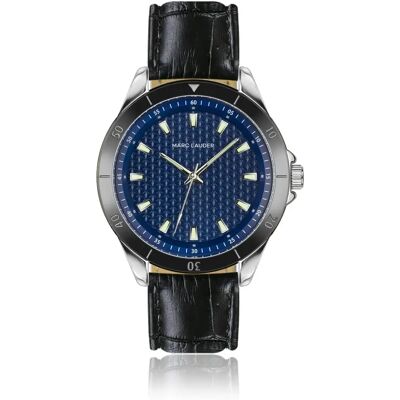 Damenlederuhr aus Kalbsleder Marc Lauder Valletta Bleu 20x18 mm Femme Damenlederuhr aus Kalbsleder Marc Lauder Valletta Bleu 20x18 mm Femme